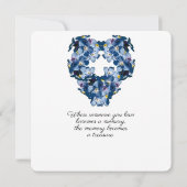 Vergessen Sie mir nicht das Design eines blauen He (Rückseite)