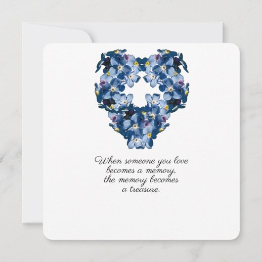 Vergessen Sie mir nicht das Design eines blauen He (Rückseite)