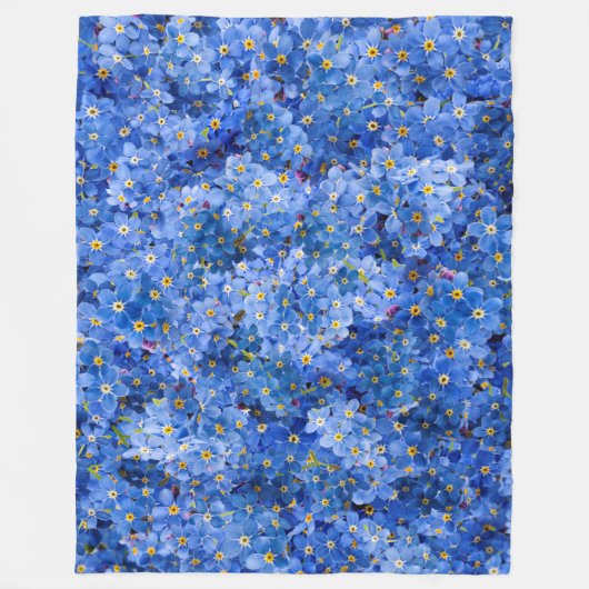 Vergessen Sie mir nicht das Muster der Blume Fleecedecke (Vorderseite)