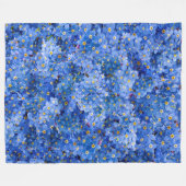 Vergessen Sie mir nicht das Muster der Blume Fleecedecke (Vorderseite (Horizontal))