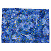 Vergessen Sie mir nicht das Muster der Blume Große Geschenktüte (Rückseite)