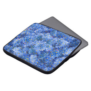 Vergessen Sie mir nicht das Muster der Blume Laptopschutzhülle
