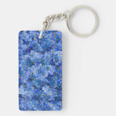 Vergessen Sie mir nicht das Muster der Blume Schlüsselanhänger (Rückseite)