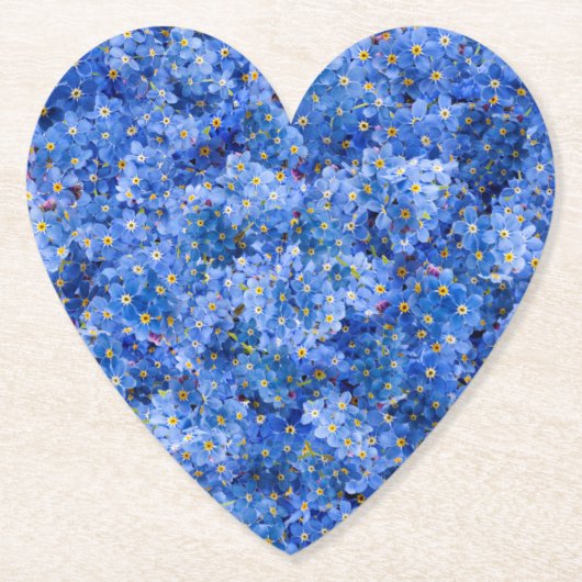 Vergessen Sie mir nicht das Muster der Blume Untersetzer (Vorderseite)