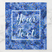 Vergessen Sie mir nicht das Muster der Blume Weinetikett (Einzelnes Label)