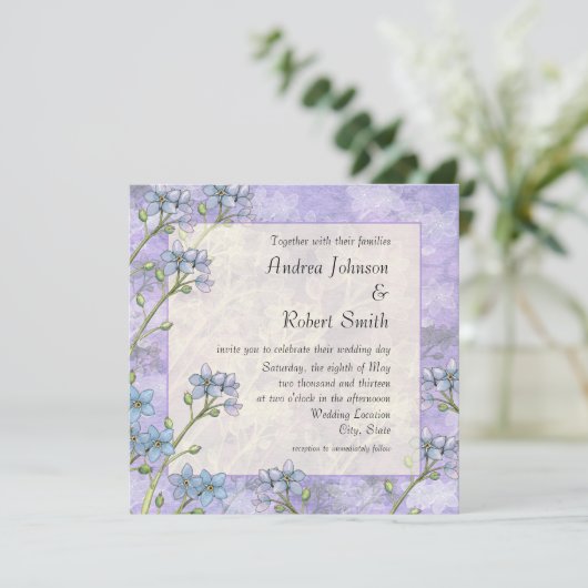 Vergessen Sie mir nicht, dass ich im Frühling nich Einladung (Stehend Vorderseite)