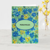 Vergessen Sie mir nicht die blauen Mitteilungskart Karte (Gelbe Blume)