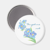 Vergessen Sie mir nicht die Blume des Wasserfarben Magnet (Vorderseite/Rückseite)