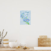 Vergessen Sie mir nicht die Blume des Wasserfarben Poster (Küche)