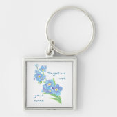 Vergessen Sie mir nicht die Blume des Wasserfarben Schlüsselanhänger (Vorne)