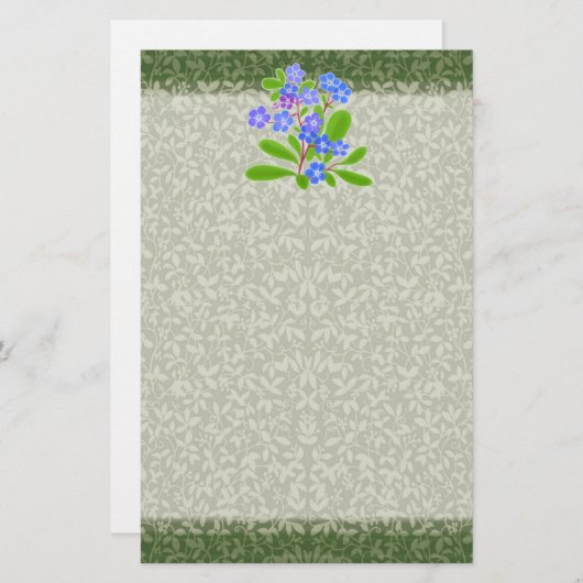 Vergessen Sie mir nicht die Blumenläden Briefpapier (Vorne/Hinten)