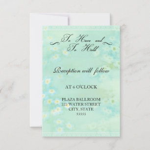 Vergessen Sie mir nicht die florale Hochzeitskarte Einladung
