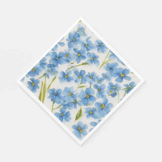 Vergessen Sie mir nicht, florenfarbene Papierservi Serviette (Ecke)