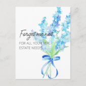 Vergessen Sie mir nicht Frühling Real Anwesen Mark Postkarte (Vorderseite)