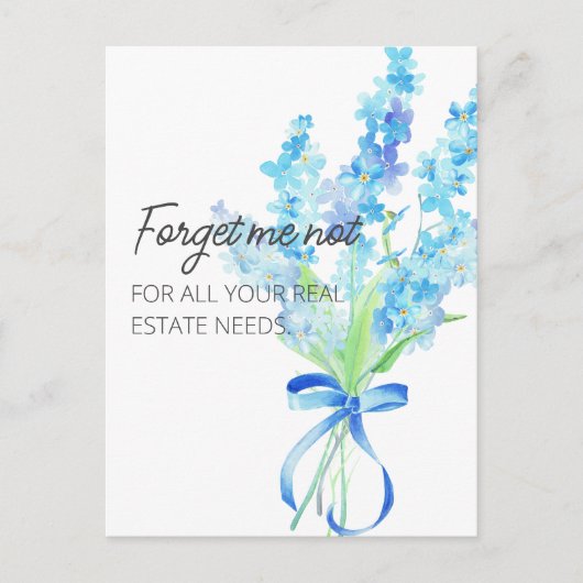 Vergessen Sie mir nicht Frühling Real Anwesen Mark Postkarte (Vorderseite)