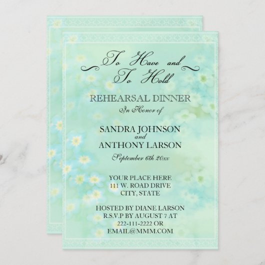 Vergessen Sie mir nicht, mich nicht zu einer bluti Einladung (Vorne/Hinten)