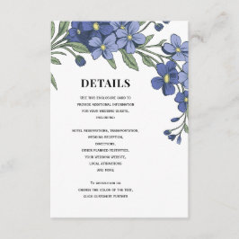 Vergessen Sie mir nicht moderne Blumenhochzeiten D Begleitkarte