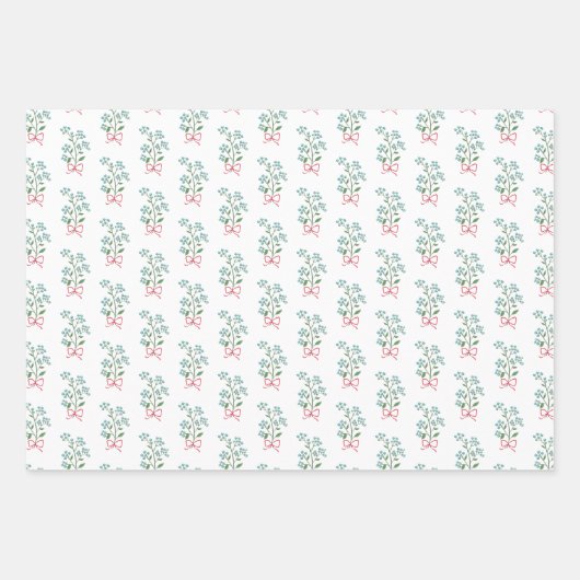 Vergessen Sie mir nicht, Wrap Holiday Wrapping Pap Geschenkpapier Set (Vorderseite)