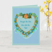 Vergessen Sie mir Noten Vintages Herz Personalisie Karte (Gelbe Blume)