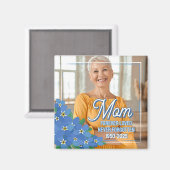 Vergessen Sie mir Nots Erinnern Mama für immer Fot Magnet (Vorderseite/Rückseite)