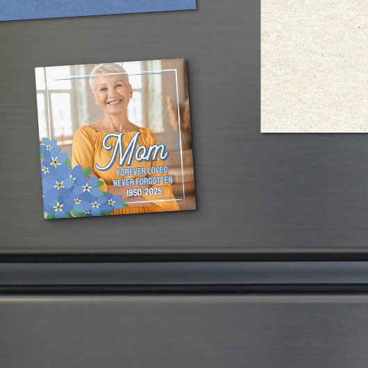 Vergessen Sie mir Nots Erinnern Mama für immer Fot Magnet