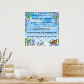 Vergessen Sie mir Nots Psalm 23 Bibel Verse Print Poster (Küche)