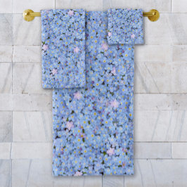 Vergessen Sie nicht blaues Fotohandtuch Badhandtuch Set