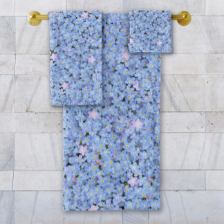 Vergessen Sie nicht blaues Fotohandtuch Badhandtuch Set