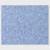 Vergessen Sie nicht Blue Floral Fotografy Geschenkpapier (Flach)