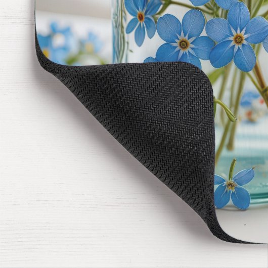 Vergessen Sie nicht-Blume in einem Jar Mousepad (Ecke)