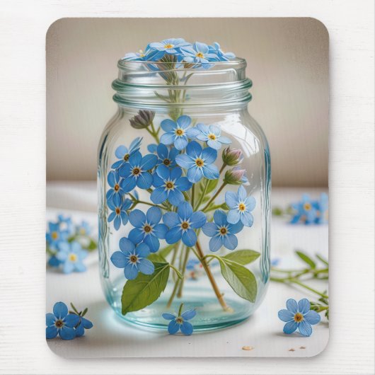 Vergessen Sie nicht-Blume in einem Jar Mousepad (Vorne)