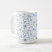 Vergessen Sie nicht, Blume nahtlos Muster Kaffeetasse (Vorderseite Links)