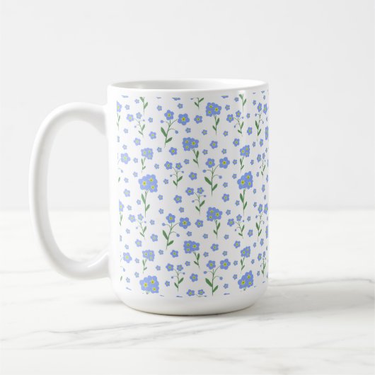 Vergessen Sie nicht, Blume nahtlos Muster Kaffeetasse (Links)