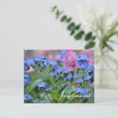 Vergessen Sie nicht-Blume Postkarte (Stehend Vorderseite)