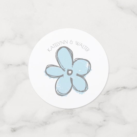 Vergessen Sie nicht-Bouquet-Hochzeit Konfetti (Klein Vorderseite)