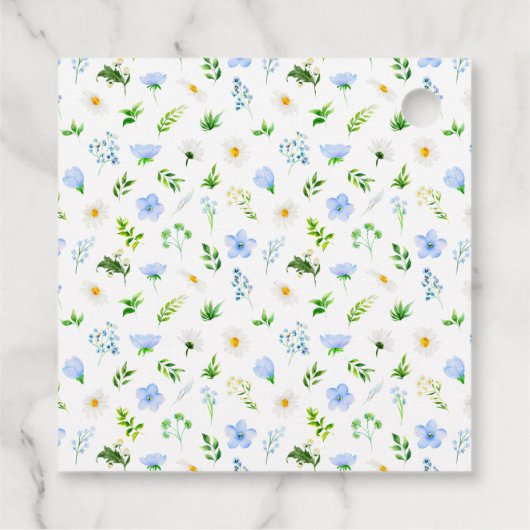 Vergessen Sie nicht-Daisies Floral Baby Shower Vie Geschenkanhänger (Rückseite)