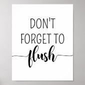 Vergessen Sie nicht, das Schildkrötenplakat im Bad Poster (Vorne)