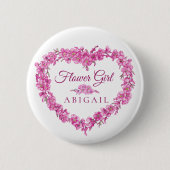 Vergessen Sie nicht, dass Blume-Mädchen Hochzeit Button (Vorderseite)