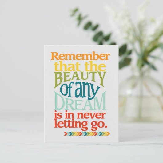 Vergessen Sie nicht, dass Sie auf Postkarte verzic (Stehend Vorderseite)