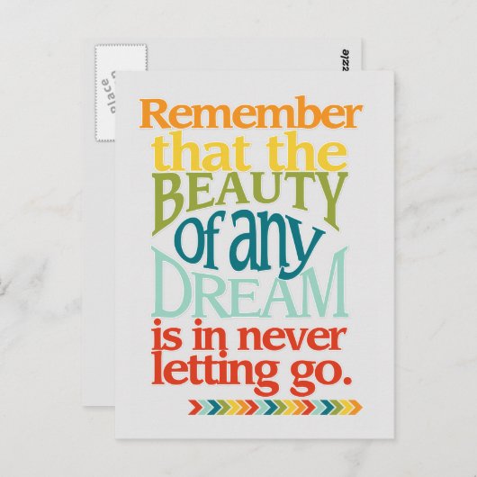 Vergessen Sie nicht, dass Sie auf Postkarte verzic (Vorne/Hinten)