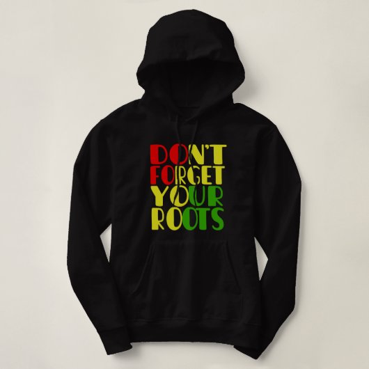 Vergessen Sie nicht, dass Sie einen schwarz-afrika Hoodie (Design vorne)