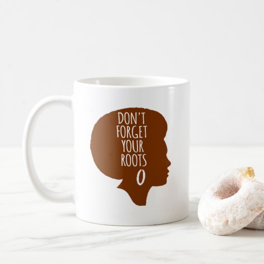 Vergessen Sie nicht, dass Sie einen schwarz-afrika Kaffeetasse (Mit Donut)