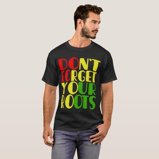 Vergessen Sie nicht, dass Sie einen schwarz-afrika T-Shirt (Vorne ganz)