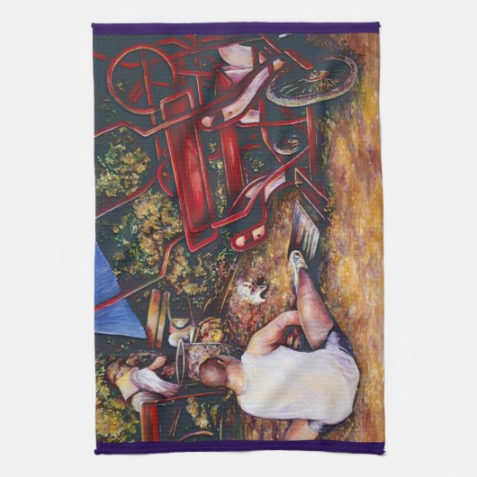 Vergessen Sie nicht den Knoblauch, Budapest Geschirrtuch (Vertikal)