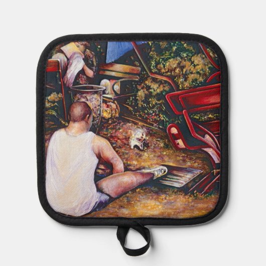 Vergessen Sie nicht den Knoblauch, Budapest Topflappen (Vorderseite)