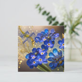 Vergessen Sie nicht die Blume mit Goldakzenten (Stehend Vorderseite)