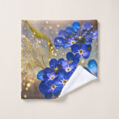 Vergessen Sie nicht die Blume mit Goldakzenten Badhandtuch Set (Waschlappen)