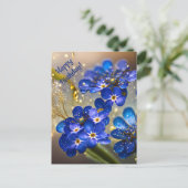 Vergessen Sie nicht die Blume mit Goldakzenten Postkarte (Stehend Vorderseite)