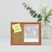 Vergessen Sie nicht die Fotovorlage Postkarte (Stehend Vorderseite)