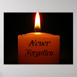 Vergessen Sie nicht die Kerzenflamme Poster